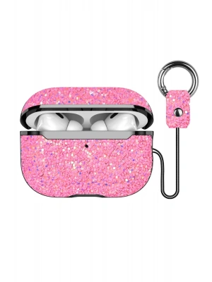 Onegif Airpods 3 (3.nesil) Bright Simli Airpods Kapak - Pembe