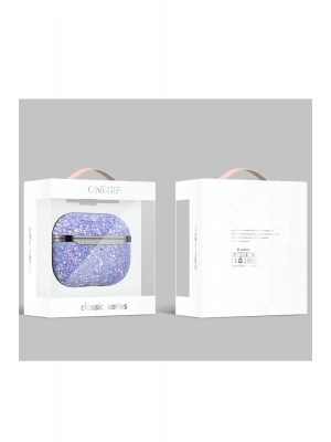 Onegif Airpods Pro 2 (2.nesil) Bright Simli Airpods Kapak - Derin Mor