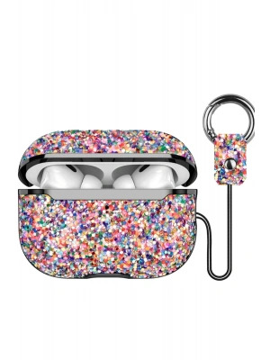 Onegif Airpods Pro 2 (2.nesil) Bright Simli Airpods Kapak - Gold