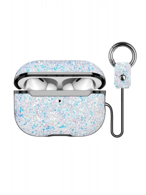 Onegif Airpods Pro 2 (2.nesil) Bright Simli Airpods Kapak - Gümüş