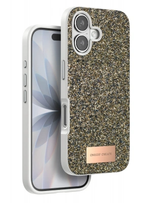 Onegif Apple iPhone 17 Bright Simli Kapak - Çöl Titanyum