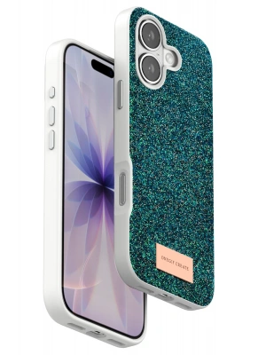 Onegif Apple iPhone 17 Bright Simli Kapak - Koyu Yeşil