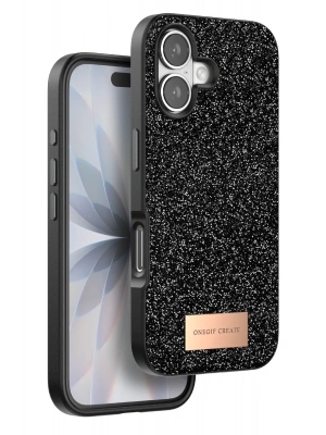 Onegif Apple iPhone 17 Bright Simli Kapak - Siyah