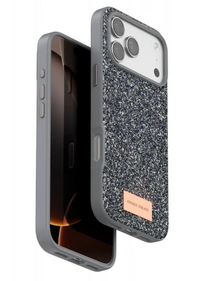 Onegif Apple iPhone 17 Pro Bright Simli Kapak - Gümüş