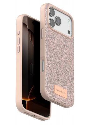 Onegif Apple iPhone 17 Pro Bright Simli Kapak - Pembe