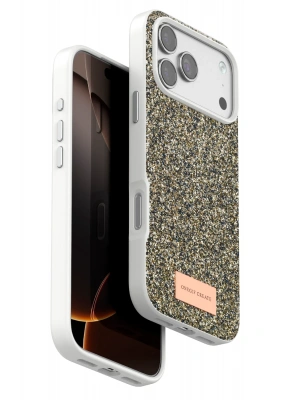 Onegif Apple iPhone 17 Pro Max Bright Simli Kapak - Çöl Titanyum