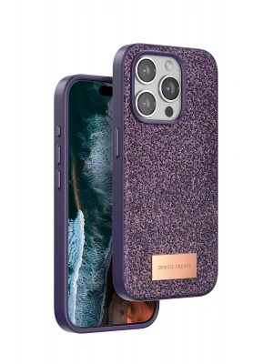 Onegif iPhone 14 Pro Max Bright Simli Kapak - Derin Mor