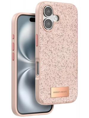 Onegif iPhone 16 Plus Bright Simli Kapak - Pembe