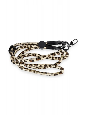 Onegif JI Leopar Desenli Boyun Askısı - Gold