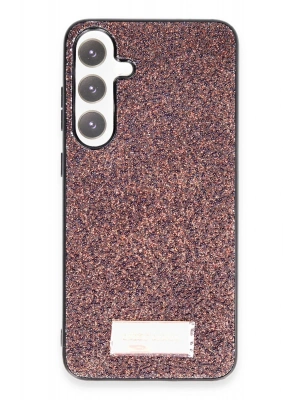 Onegif Samsung Galaxy A25 5G Bright Simli Kapak - Derin Mor