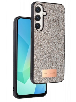 Onegif Samsung Galaxy A26 Bright Simli Kapak - Gold