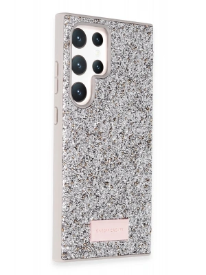 Onegif Samsung Galaxy S23 Ultra Bright Simli Kapak - Gümüş