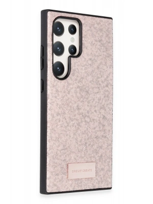 Onegif Samsung Galaxy S23 Ultra Bright Simli Kapak - Pembe