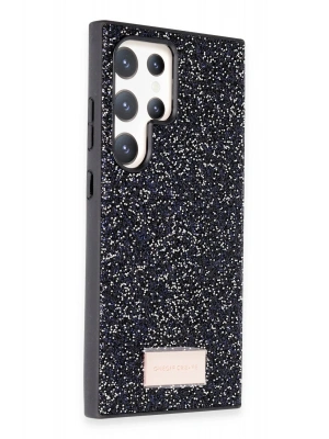 Onegif Samsung Galaxy S23 Ultra Bright Simli Kapak - Siyah