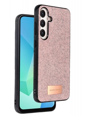 Onegif Samsung Galaxy S24 FE Bright Simli Kapak - Pembe