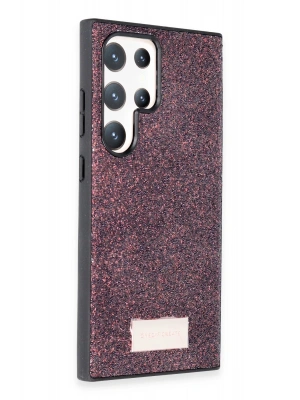 Onegif Samsung Galaxy S24 Ultra Bright Simli Kapak - Derin Mor