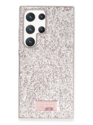 Onegif Samsung Galaxy S24 Ultra Bright Simli Kapak - Gold