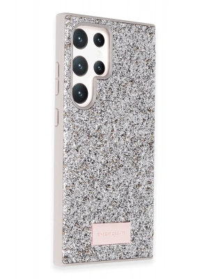 Onegif Samsung Galaxy S24 Ultra Bright Simli Kapak - Gümüş