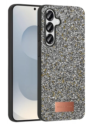 Onegif Samsung Galaxy S25 Plus Bright Simli Kapak - Gümüş