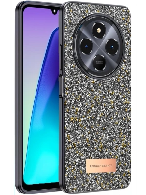 Onegif Xiaomi Redmi 14C Bright Simli Kapak - Gümüş