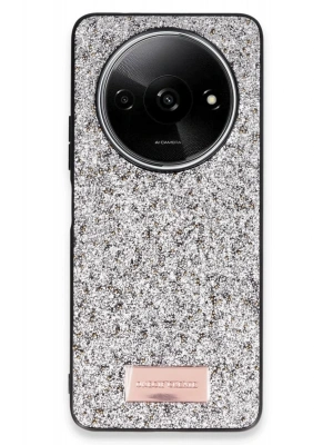 Onegif Xiaomi Redmi A3 4G Bright Simli Kapak - Gümüş