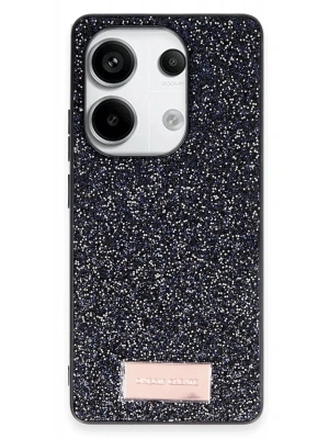 Onegif Xiaomi Redmi Note 13 Pro 4G Bright Simli Kapak - Siyah