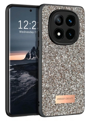 Onegif Xiaomi Redmi Note 14 Pro 4G Bright Simli Kapak - Gold