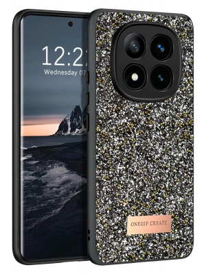 Onegif Xiaomi Redmi Note 14 Pro 4G Bright Simli Kapak - Gümüş