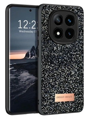 Onegif Xiaomi Redmi Note 14 Pro 4G Bright Simli Kapak - Siyah