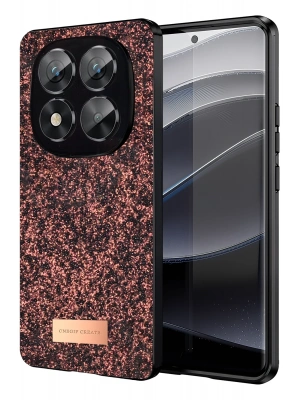 Onegif Xiaomi Redmi Note 14 Pro 5G Bright Simli Kapak - Derin Mor