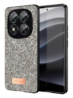 Onegif Xiaomi Redmi Note 14 Pro 5G Bright Simli Kapak - Gold