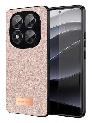 Onegif Xiaomi Redmi Note 14 Pro 5G Bright Simli Kapak - Pembe