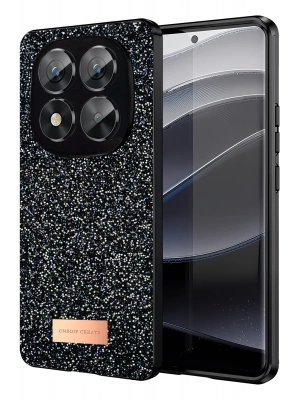 Onegif Xiaomi Redmi Note 14 Pro 5G Bright Simli Kapak - Siyah