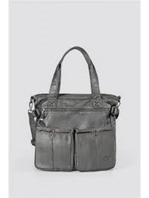 Opey Gri Cilt Omuz Çantası