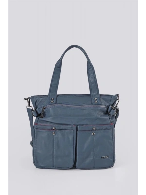 Opey Mavi Cilt Omuz Çantası