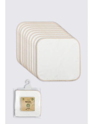 Organik 28x28 10Lu Penye Mendil 90101 Ekru