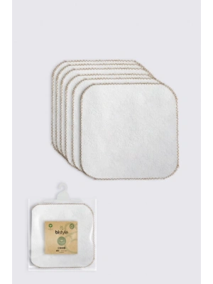 Organik 28x28 6Lı Havlu Mendil 90105 Ekru