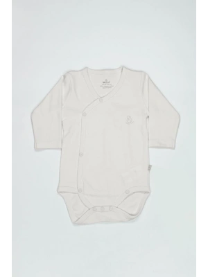 Organik Natural Basic Style Kruvaze Uzun Kol Body BS17102 Ekru