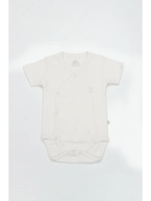 Organik Natural Basic Style Kruvaze Yarım Kol Body BS17101 Ekru