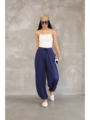 Osy Modal Yumuşak Dokulu Kumaş Şalvar Pantalon - Lacivert