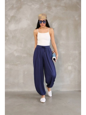Osy Modal Yumuşak Dokulu Kumaş Şalvar Pantalon - Lacivert