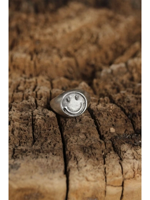 Otantik Emoji Tasarımlı Ayarlamalı Kadın Yüzük