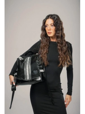 Pely Siyah Cilt Kol Ve Sırt Çantası