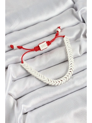 Pirinç Asansörlü Beyaz Juju Kadın Bileklik