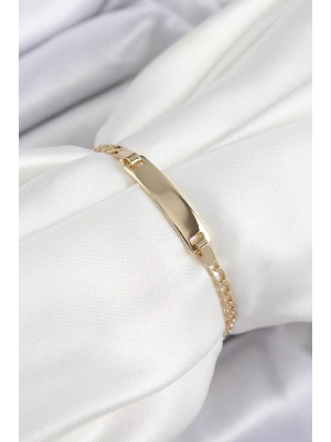 Pirinç Dikdörtgen Model Gold Renk Xuping Bebek Künyesi