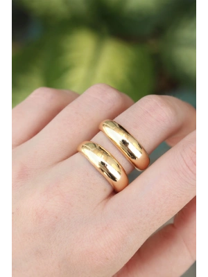 Pirinç Gold Renk Ayarlanabilir Şerit Yüzük