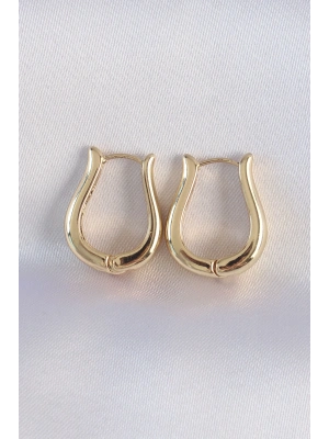 Pirinç Gold Renk İçi Boş Gül Küpe