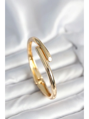 Pirinç Gold Renk Kadın Kelepçe Bileklik