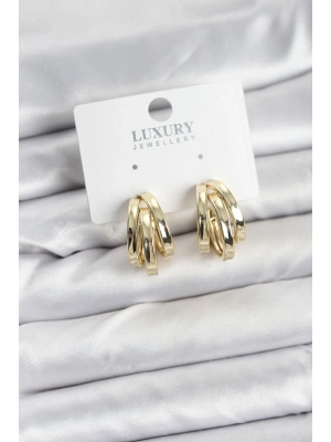 Pirinç Gold Renk Vintage Halka Model Kadın Küpe