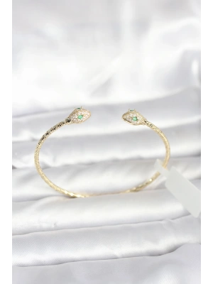 Pirinç Gold Renk Yılan Model Bileklik